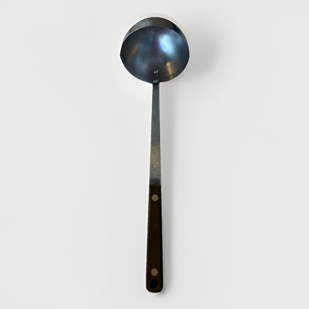 Vintage Flint Arrowhead Stainless Steel Black‎ Handle Ladle Utensil